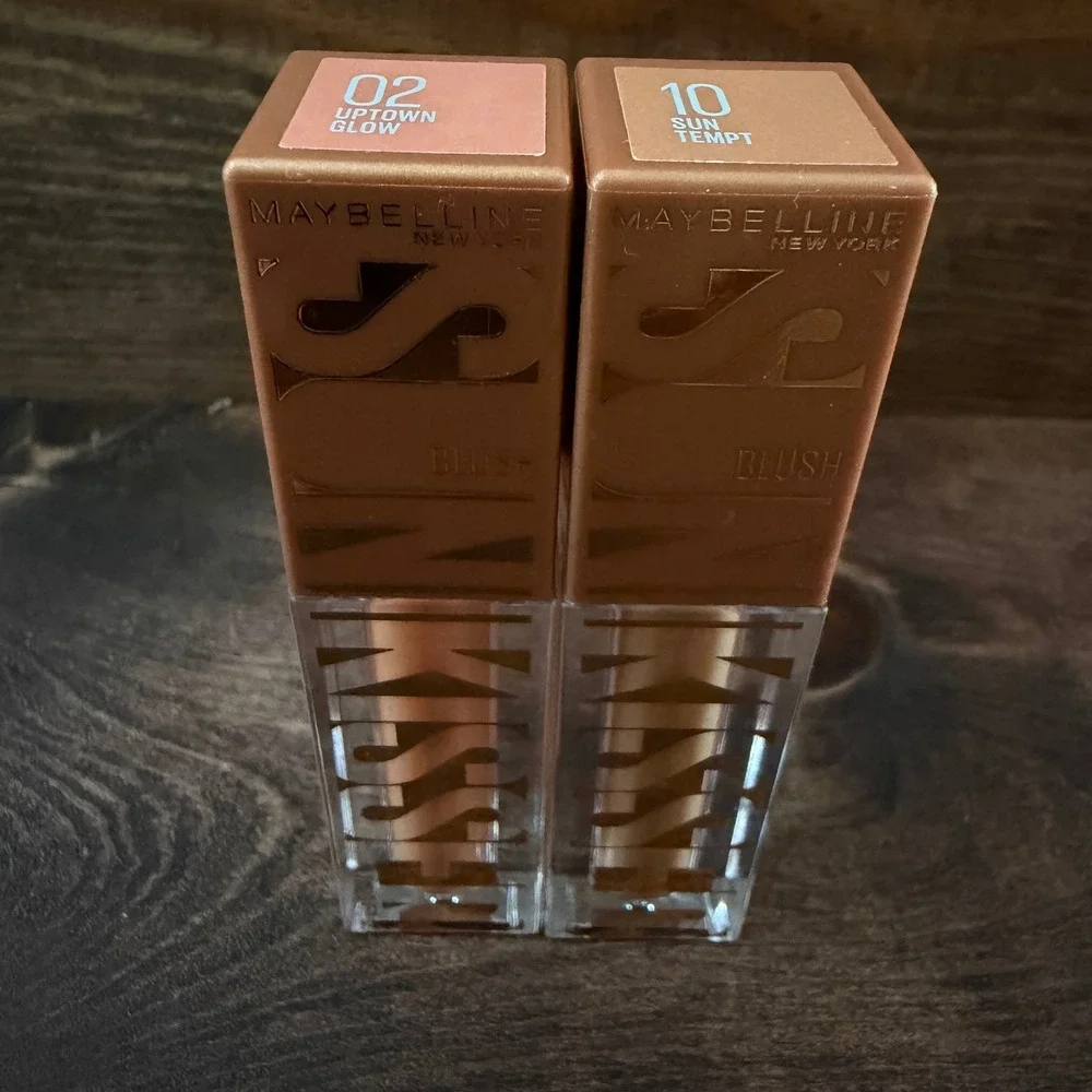 Maybelline Sunkisser Liquid Blush 02 Uptown Glow & 10 Sun Tempt 2 Piece Set New